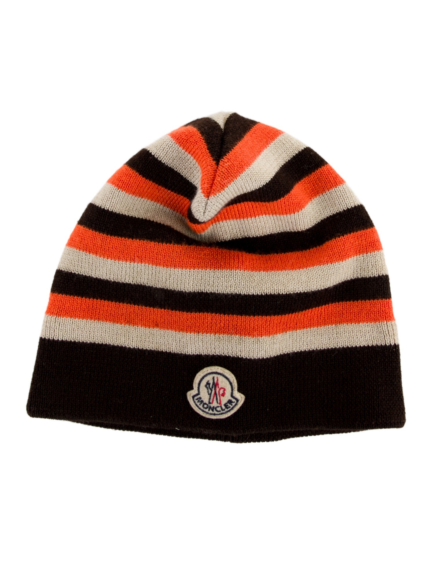 Moncler Stripe Wool Beanie Hat